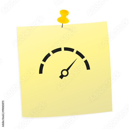 Notizzettel gelb - Tacho