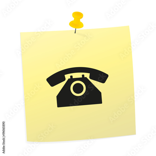 Notizzettel gelb - Telefon