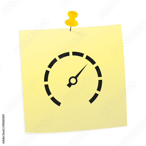 Notizzettel gelb - Tachometer