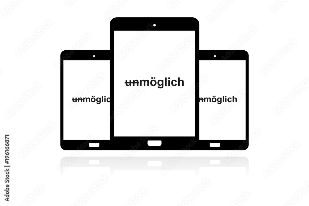 Tablet Banner - unmöglich - möglich Tablet Banner - unmöglich - möglich
