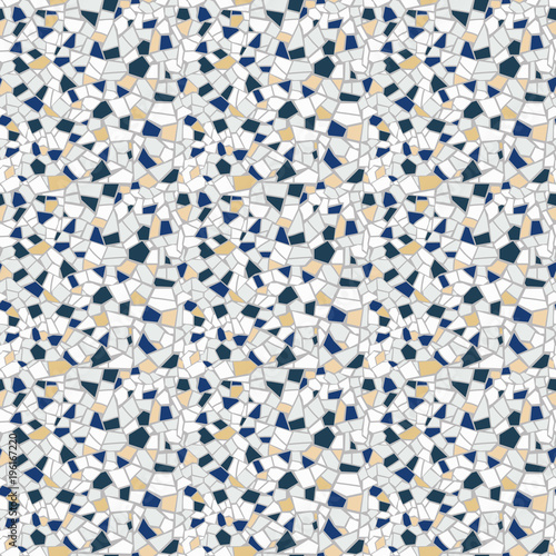 Fototapeta Naklejka Na Ścianę i Meble -  Bright abstract mosaic seamless pattern. Vector background. Endless texture. Ceramic tile fragments.