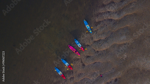 Photos Aerial view of Ao Thalane near Krabi, Ao Tha Lane famous place for kayak on the river with mountain and mangrove forest, Krabi, Thailand