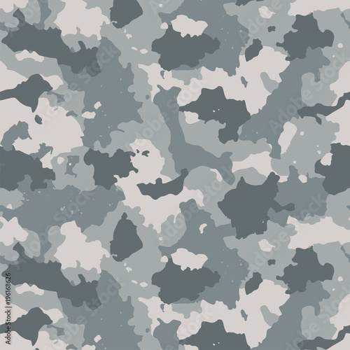 Camouflage seamless pattern. Trendy urban camo, repeat print. Vector illustration.