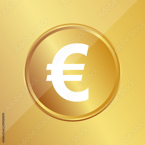 Gold Medaille - Euro-Zeichen