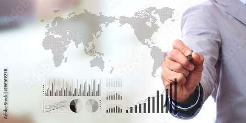 Obraz na plátně global business