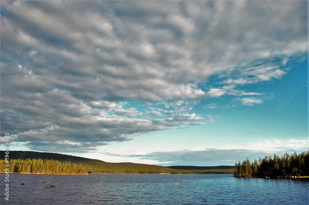 Murman, Russia, Iova lake, Nearest clouds