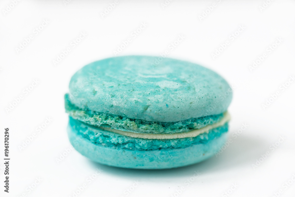 macarons on a white background macarons on a white background