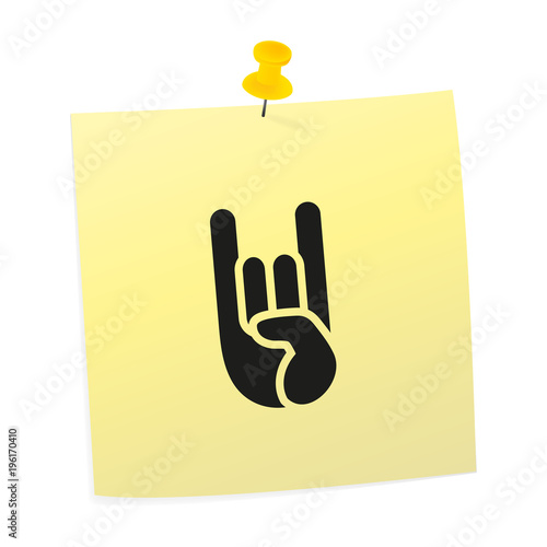 Notizzettel gelb - Rock