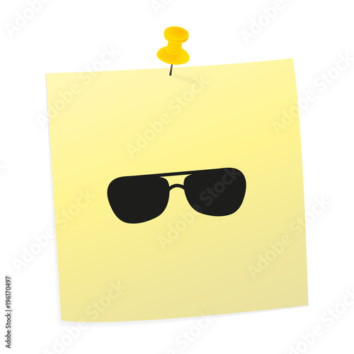 Notizzettel gelb - Sonnenbrille