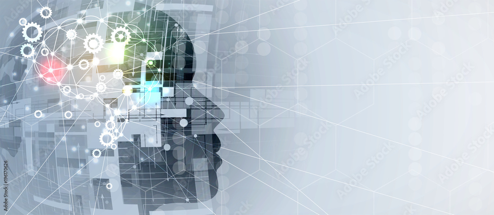 Artificial intelligence. Technology web background. Virtual concept Artificial intelligence. Technology web background. Virtual concept