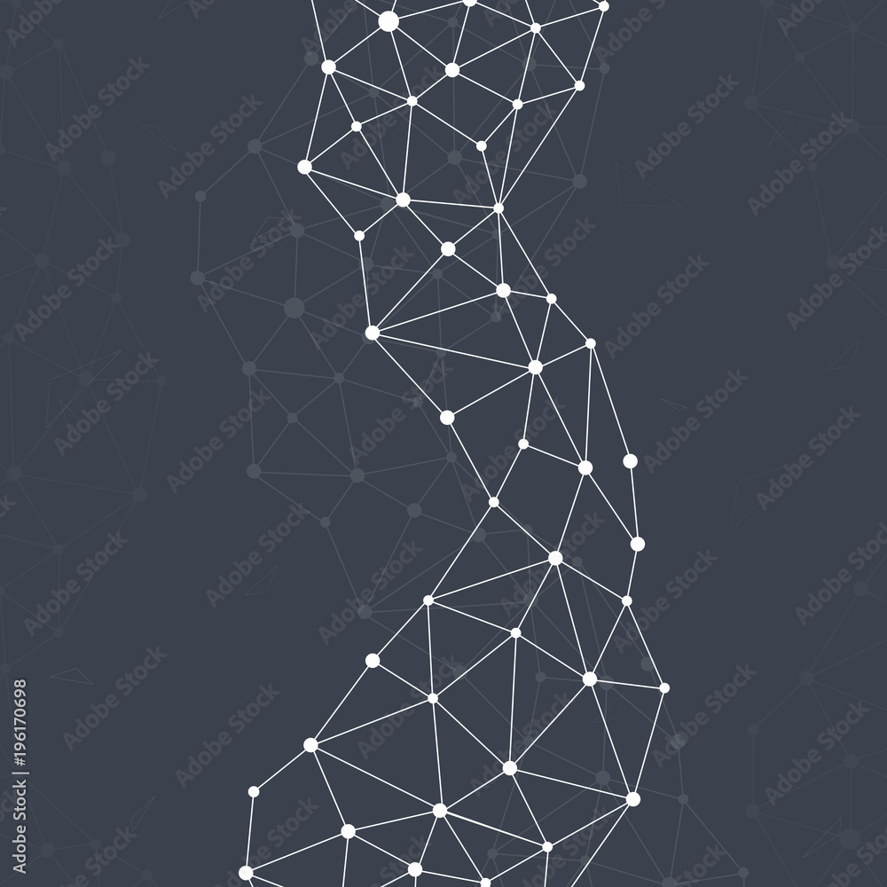 Graphic background dots with connections for your design, illustration