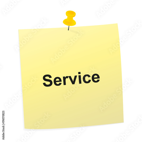 Notizzettel gelb - Service photo