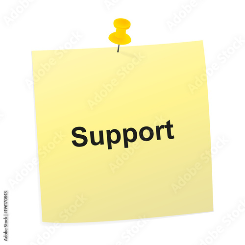 Notizzettel gelb - Support