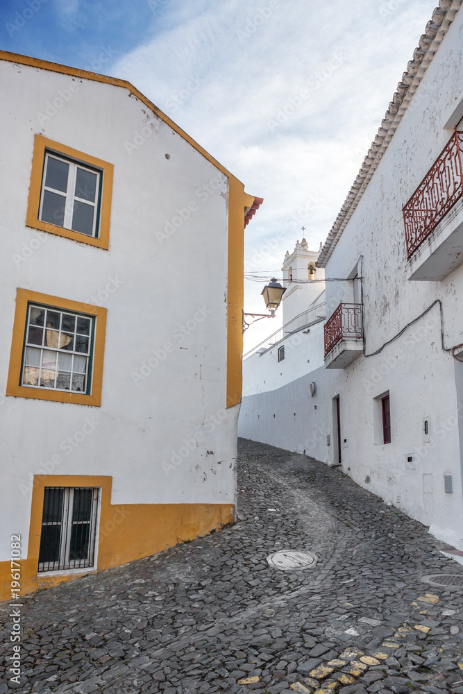Streets of the old tourist town of Mertola. Portugal.