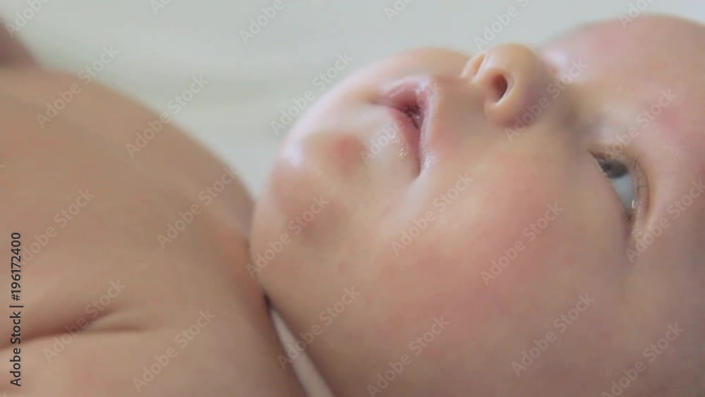 Cooing Baby Close-Up Cooing Baby Close-Up