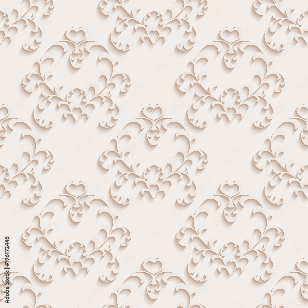 Seamless wallpapers in the style of Baroque . Modern texture illustration Seamless wallpapers in the style of Baroque . Modern texture illustration