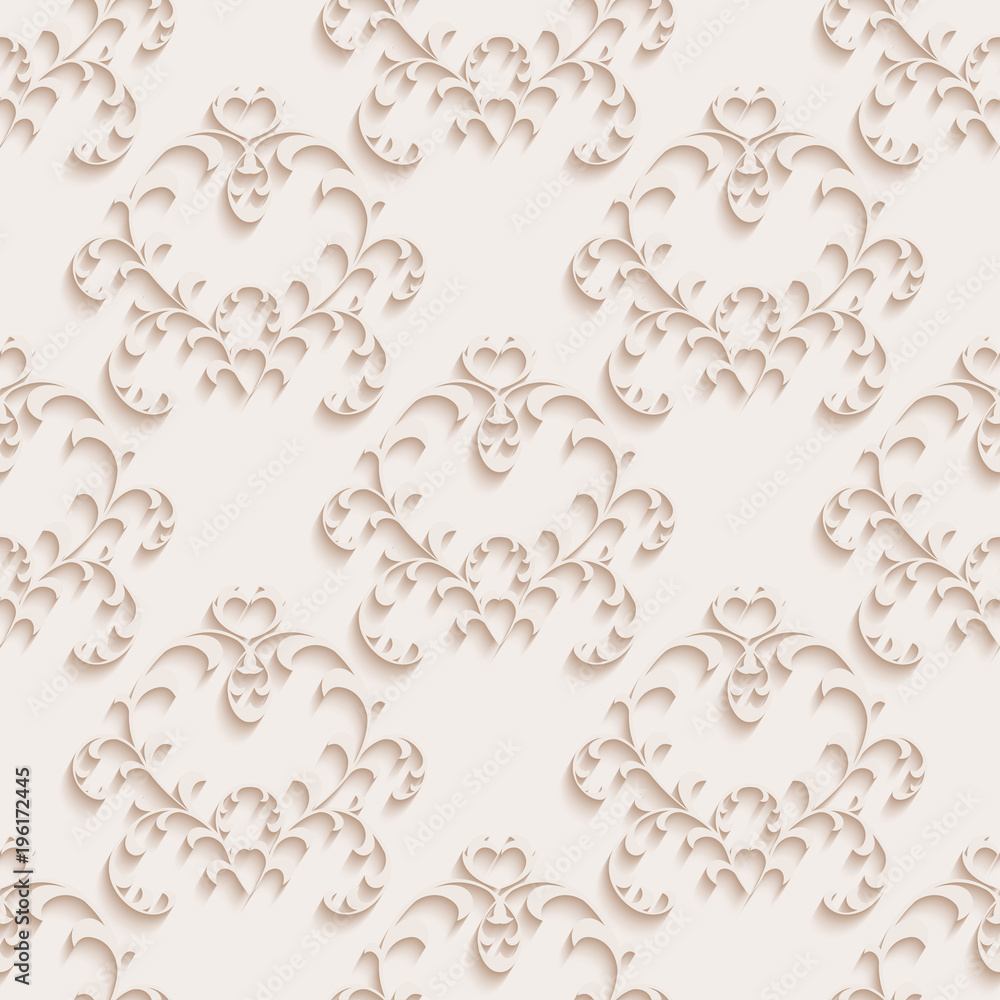 Seamless wallpapers in the style of Baroque . Modern texture illustration