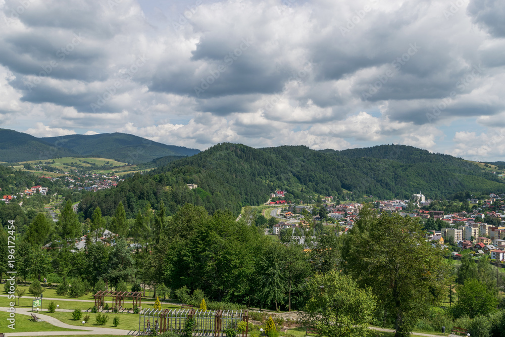 View from the magic garden tower in Muszyna