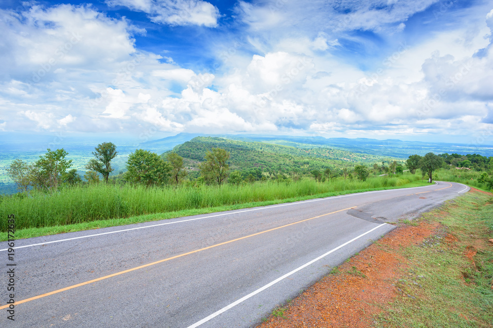 Fototapeta premium road in mountain forest