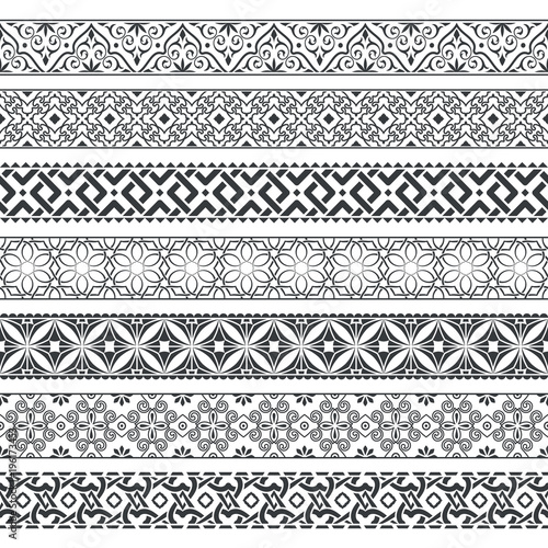 Vector set of monochrome dividers