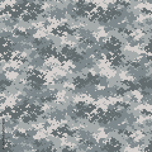 Camouflage seamless pattern. Trendy urban camo, repeat print. Vector illustration.