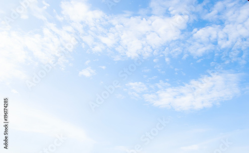 White clouds on the blue sky. Sky texture