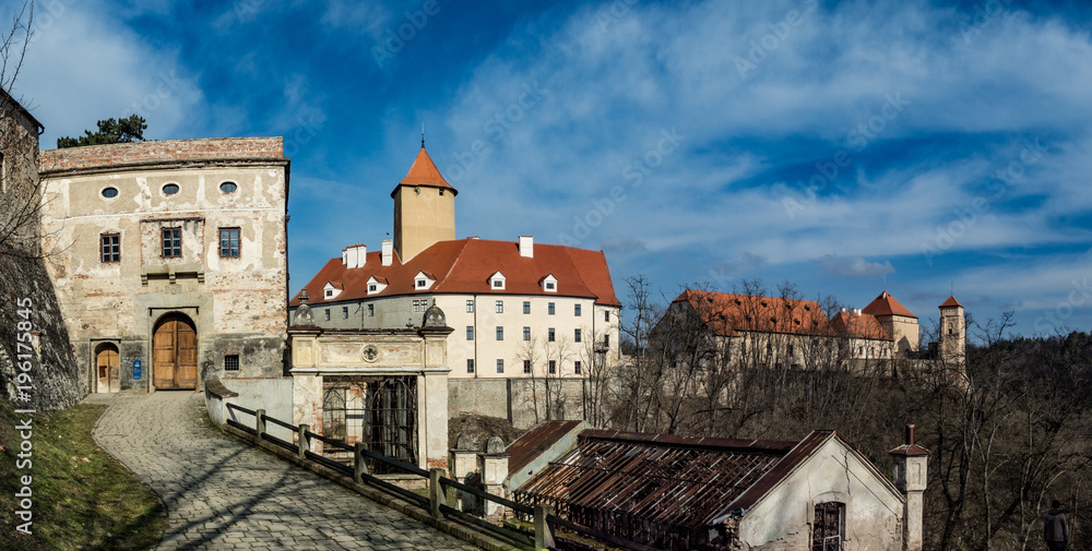 Beautiful landscape of Veveri Castle in Czech republic
