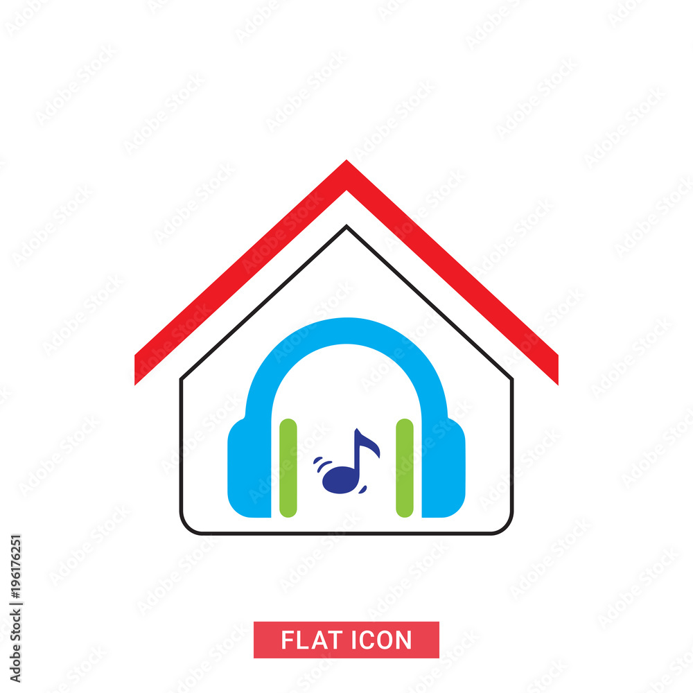 Home Music Vector Icon Home Music Vector Icon