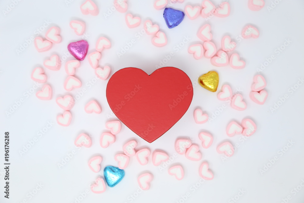 candy heart with white background