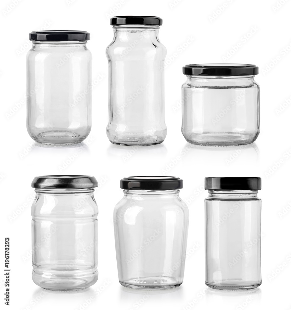 glass jar isolated