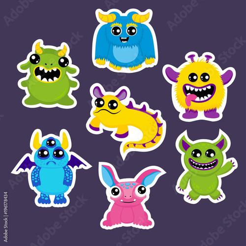 Fashion patch badges with halloween monsters, pumpkin ghost, fuzzy. Very large set of girlish and boyish halloween stickers, patches in cartoon isolated.Trendy print for backpacks, things,clothes