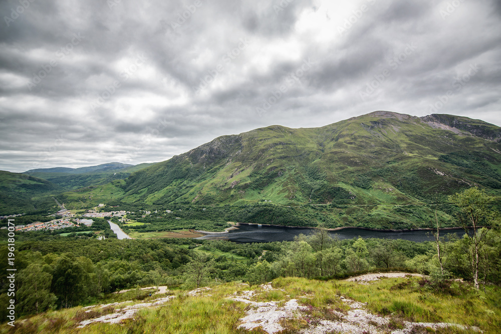 Naklejka premium Szkocka wioska