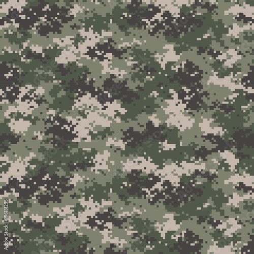 Camouflage seamless pattern. Trendy style camo, repeat print. Vector illustration.