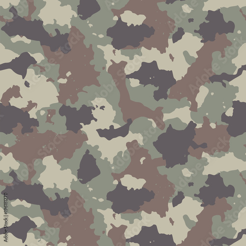 Camouflage seamless pattern. Trendy style camo, repeat print. Vector illustration.