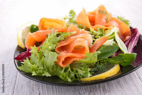 salad with smoked salmon