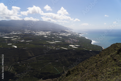 Beautiful View over the Cities Los Llanos de Aridane and Puerto Naos at La Palma / Canary Islands photo