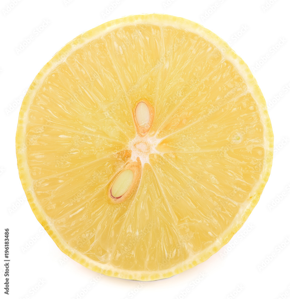 lemon slice, isolated on a white background lemon slice, isolated on a white background