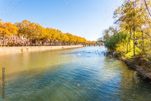  le Vidourle à Sommières, fleuve côtier des Cévennes photo