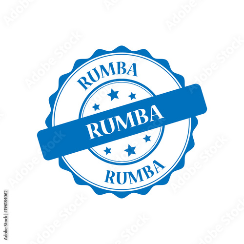 Rumba blue stamp illustration