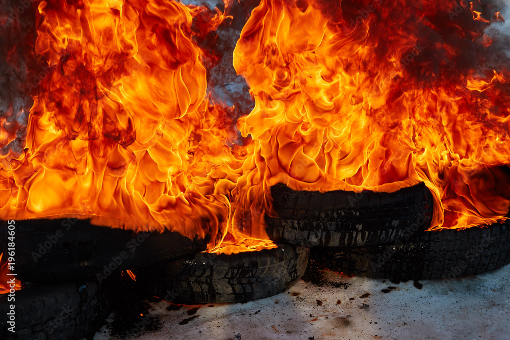 burnt car wheel, car accident, wheel in the fire, burnt tires, burning ...