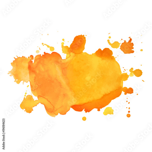 Abstract isolated colorful vector watercolor stain. Grunge element for paper design. Vector illustration