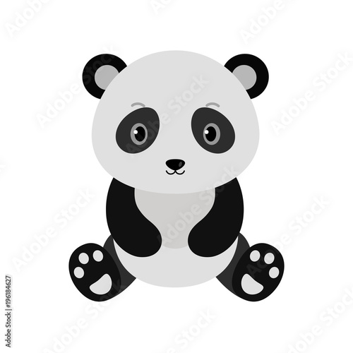 Fototapeta Naklejka Na Ścianę i Meble -  Adorable panda in flat style.