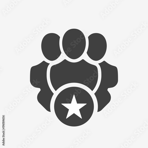 Professional services icon with star sign. Professional services icon and best, favorite, rating symbol