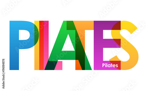 PILATES Colourful Letters Icon