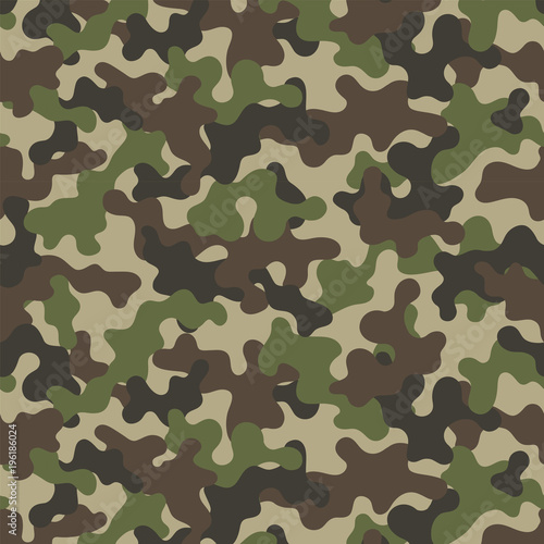 Camouflage seamless pattern. Trendy style camo, repeat print. Vector illustration.