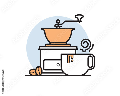 Coffee grinder vector illustration