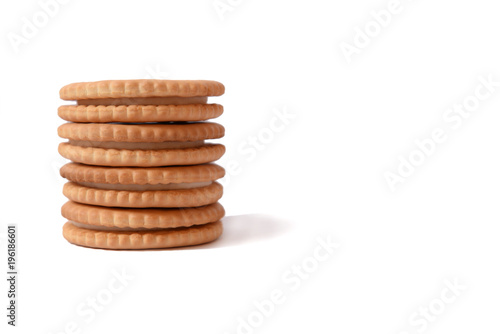 Wallpaper Mural Three cracker cookies isolated on white background Torontodigital.ca