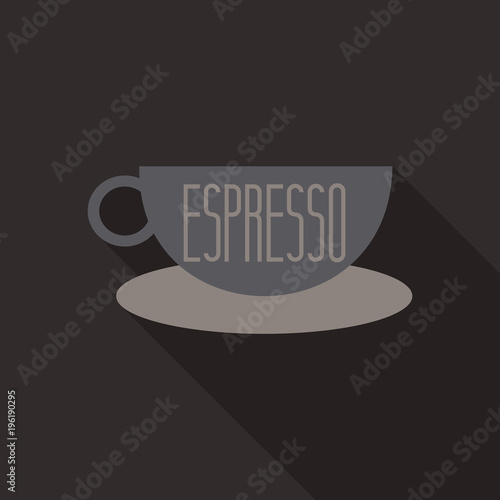 Authentic Italian espresso vintage . Coffee poster for cafe bar or restaurant. Drink vector illustration.