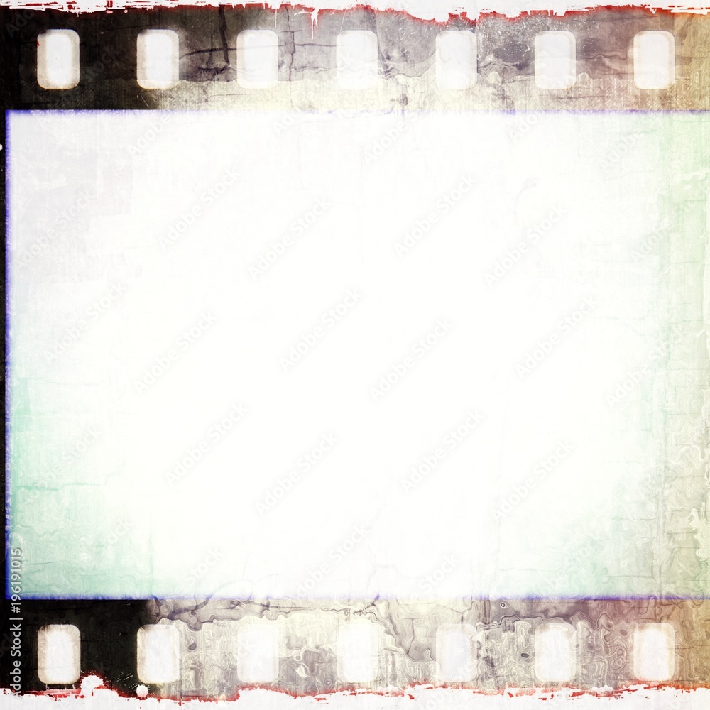 Naklejka premium Vintage squared film strip frame in sepia tones.