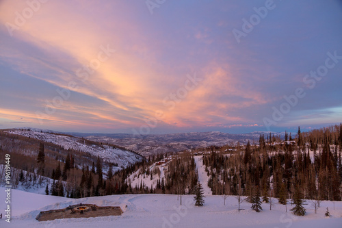 Deer Valley Ski Resort Sunset